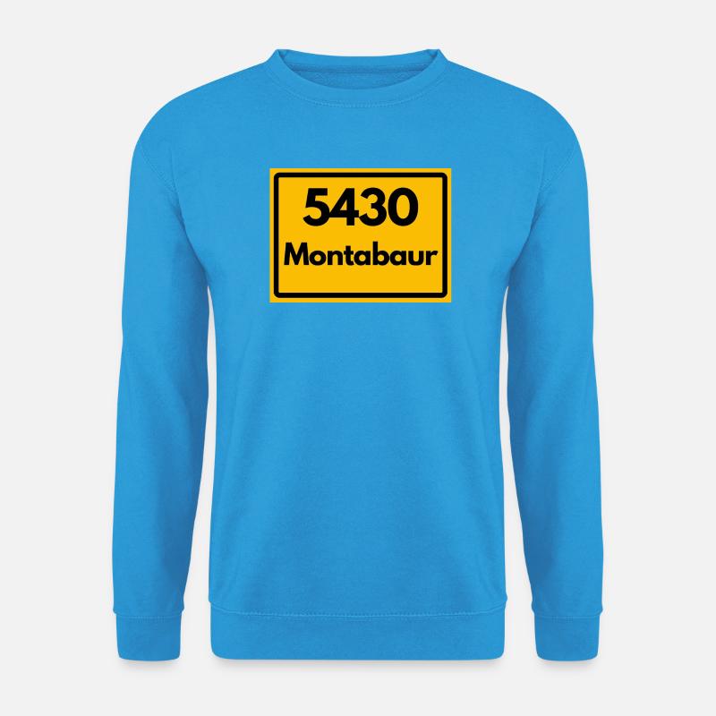 ANCIEN CODE POSTAL RETRO 5430 MONTABAUR - Sweat-shirt Unisexe - bleu mer