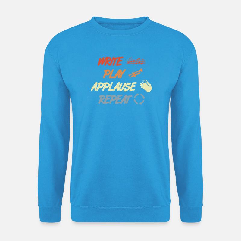 Write Play Applause Repeat - Unisex Pullover - Meeresblau