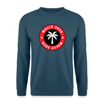 Malle 2026 Palm Tree Circle - Unisex Sweatshirt - sea blue - Front - Alina (178cm) & Michal (187cm)