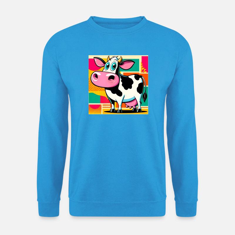 Kuh - Unisex Pullover - Meeresblau