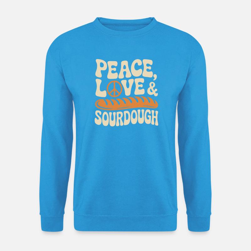 Friedensliebe Sauerteig - Unisex Pullover - Meeresblau