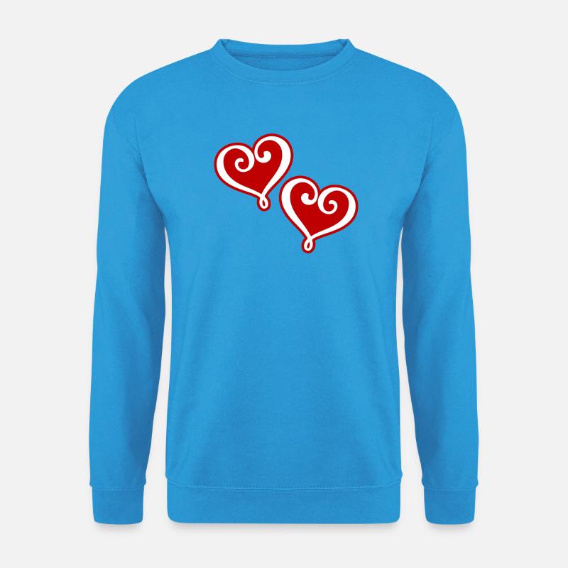 Herzen Symbol - Unisex Pullover - Meeresblau