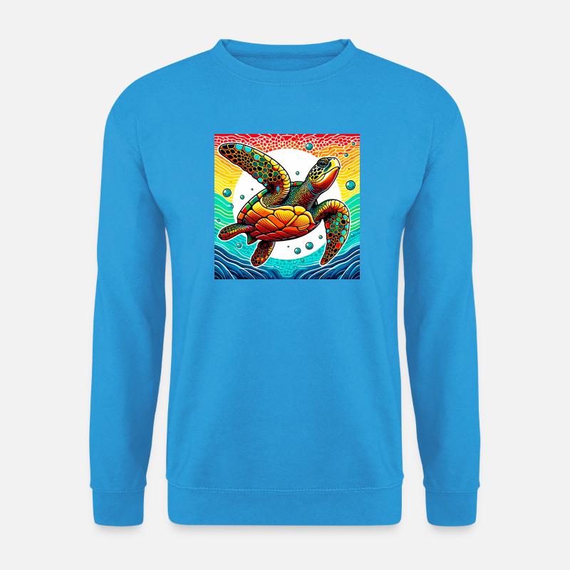 Schildkröte - Unisex Pullover - Meeresblau