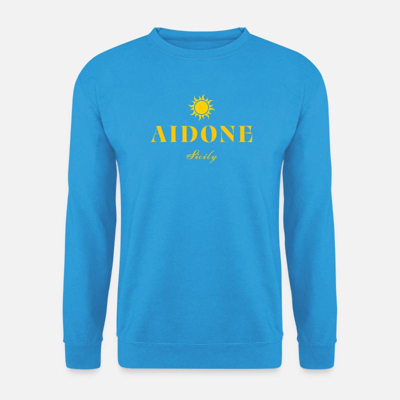 Aidone Sizilien Sonne - Unisex Pullover - Meeresblau