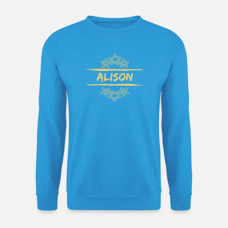 Geburtsname Alison - Unisex Pullover - Meeresblau