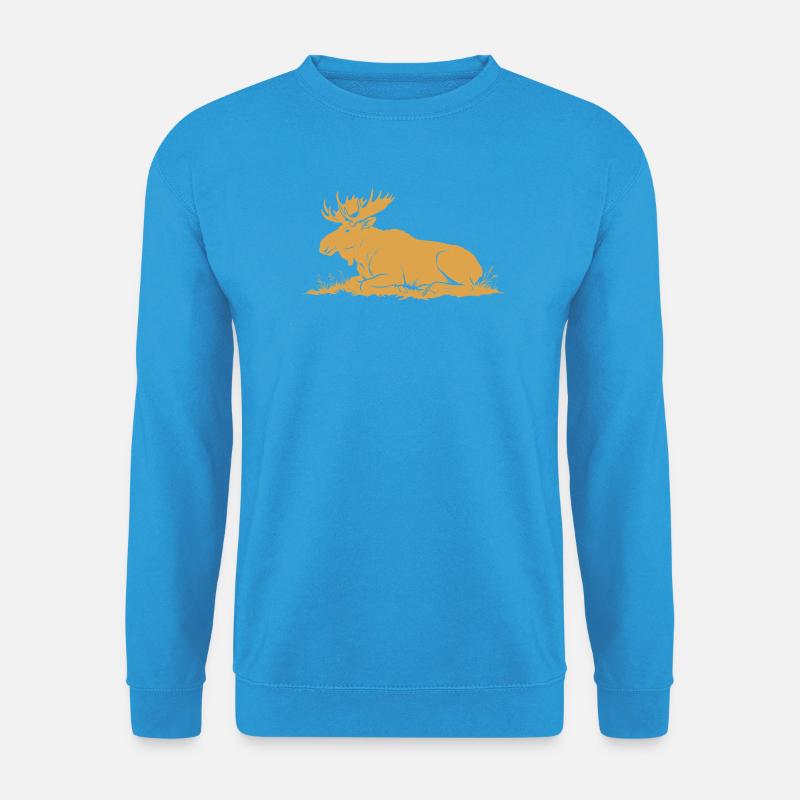 Elch - Unisex Pullover - Meeresblau