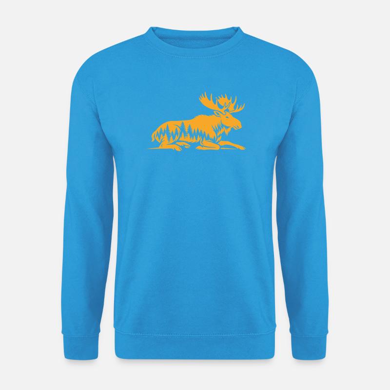 Elch - Unisex Pullover - Meeresblau