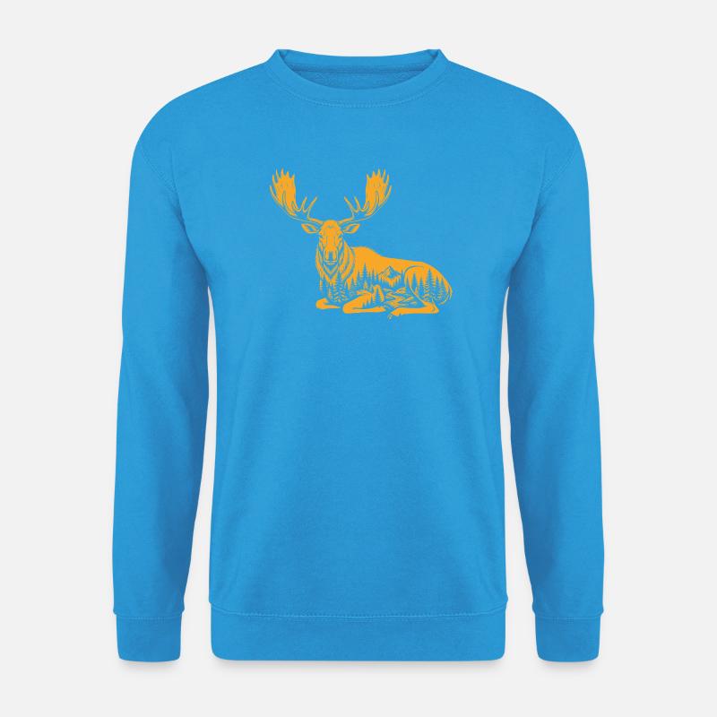 Elch - Unisex Pullover - Meeresblau