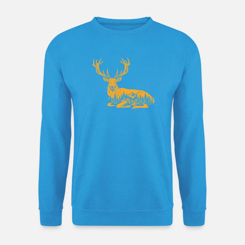 Hirsch - Unisex Pullover - Meeresblau