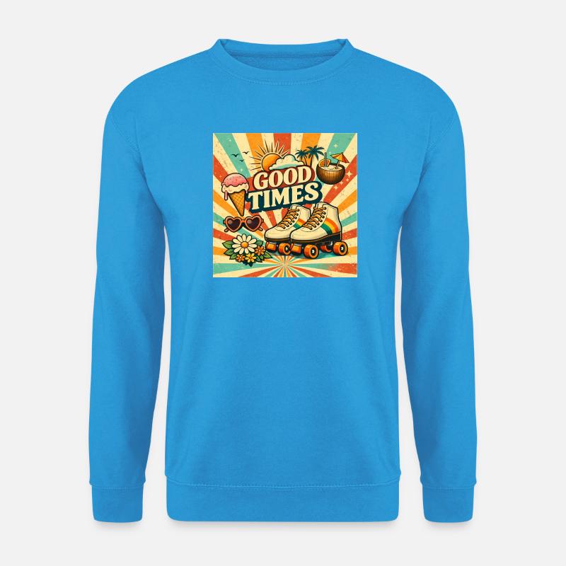 Retro-Sommer - Unisex Pullover - Meeresblau