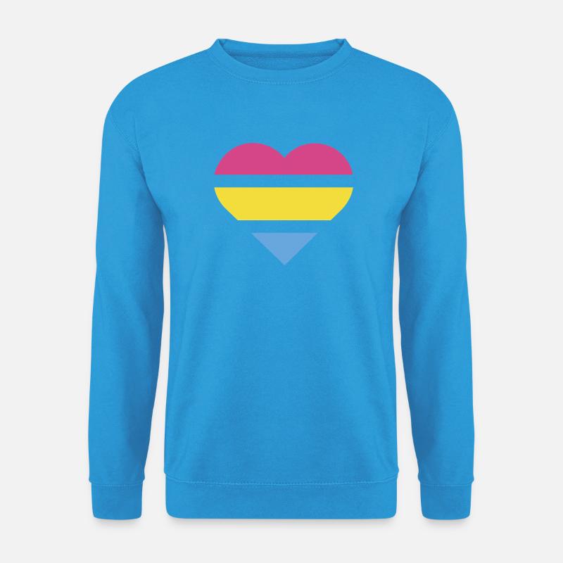 Pride Flag Heart · Pansexual - Unisex Pullover - Meeresblau