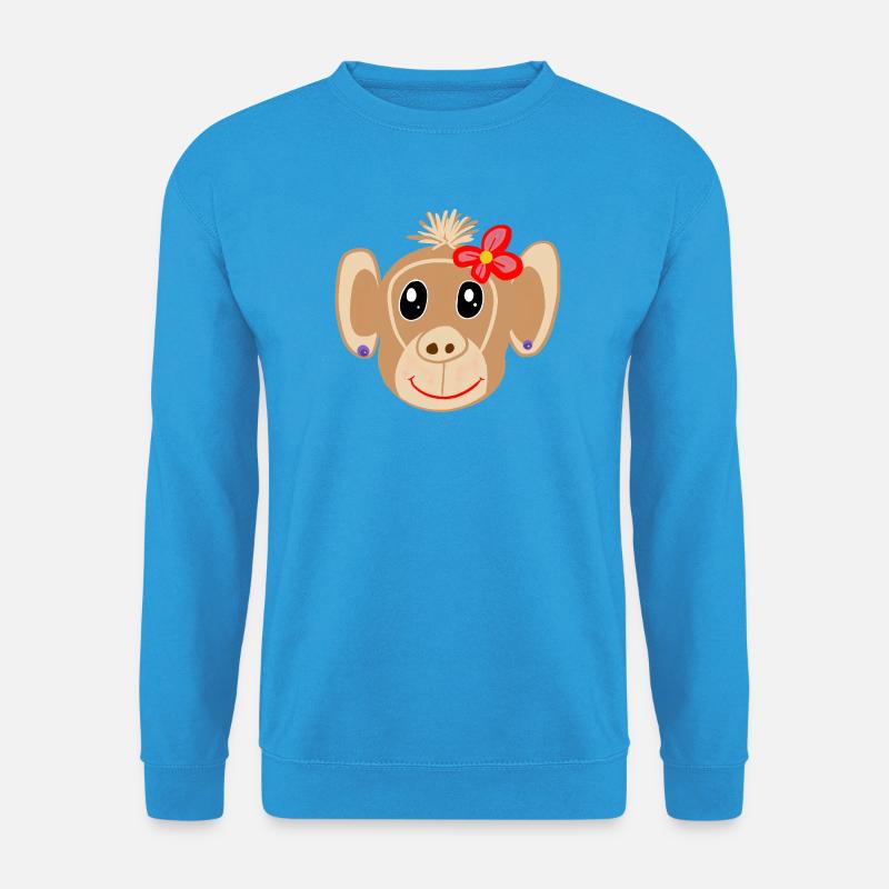 Affe Mädchen Affen Kinder - Unisex Pullover - Meeresblau