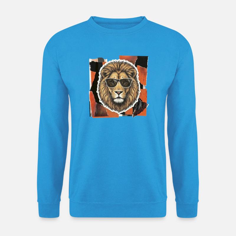 Wilder Löwe - Unisex Pullover - Meeresblau