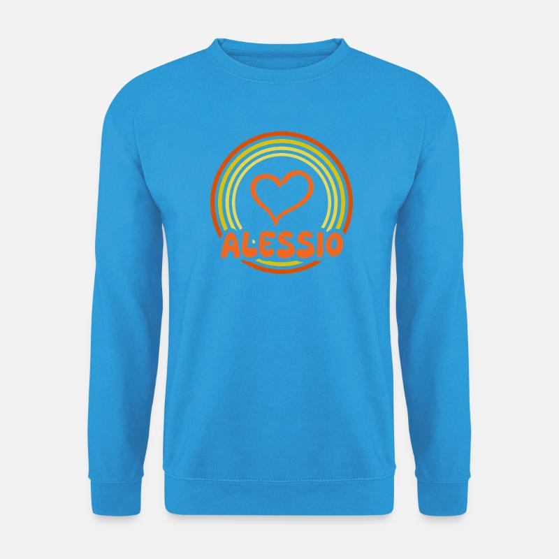 Herz im Regenbogenkreis Alessio - Unisex Pullover - Meeresblau