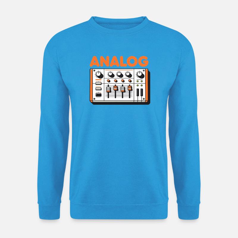 Analoger Audiomixer Retro-Soundboard-Grafik - Unisex Pullover - Meeresblau