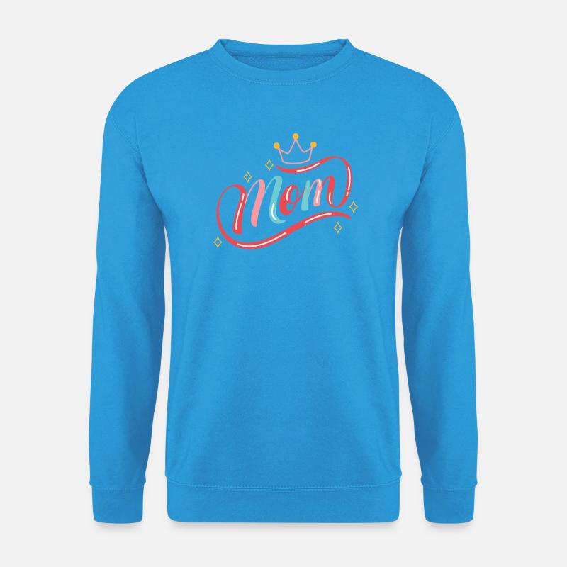 Kronen-Mama-Regenbogenschrift - Unisex Pullover - Meeresblau