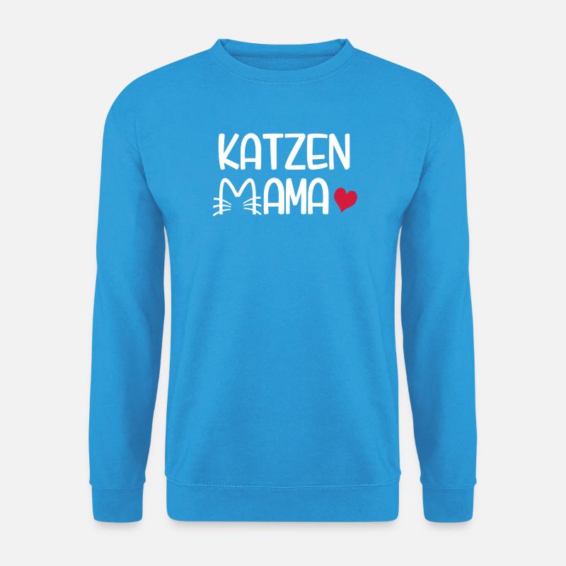 Katzen Mama - Unisex Pullover - Meeresblau