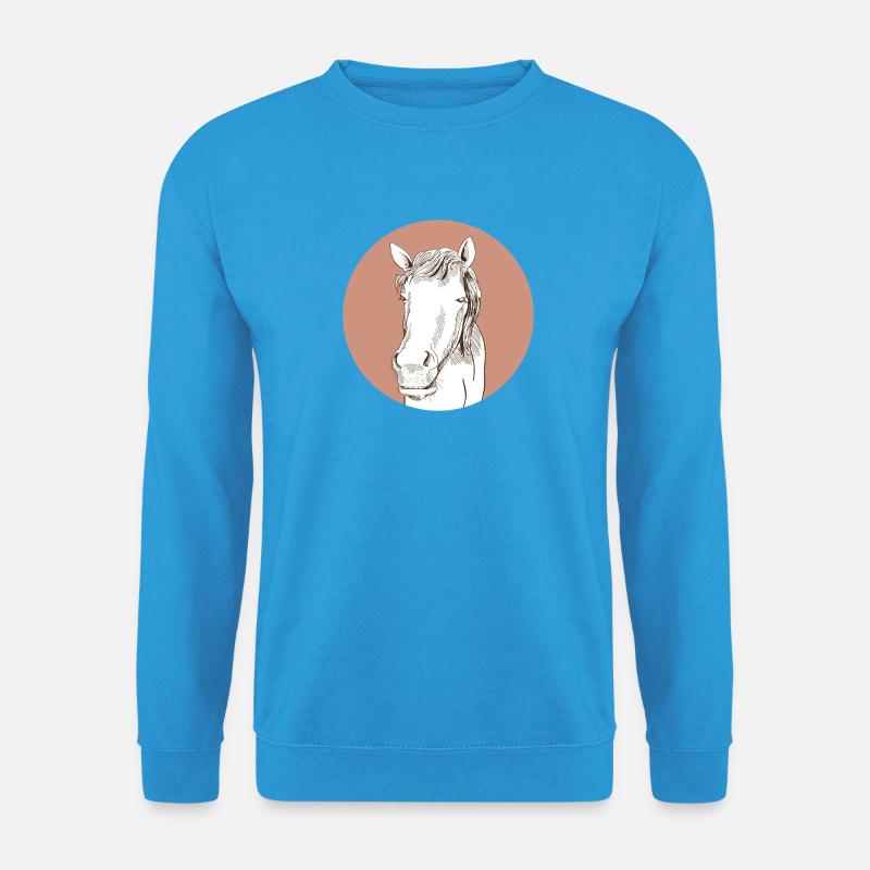 Pferd - Unisex Pullover - Meeresblau