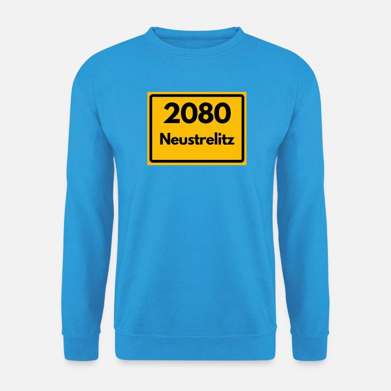 ALTE POSTLEITZAHL PLZ RETRO 2080 NEUSTRELITZ - Unisex Pullover - Meeresblau