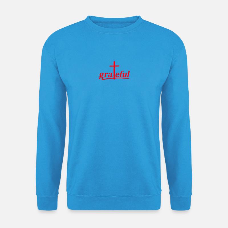 NEU – Dankbar für Gnade auf Gnade. - Unisex Pullover - Meeresblau