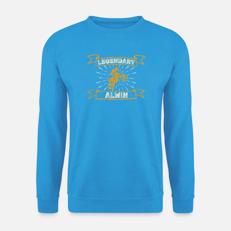 Alwin als Biker - Unisex Pullover - Meeresblau