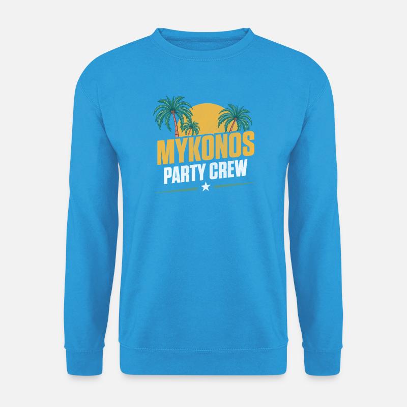 Mykonos Party Crew - Unisex Pullover - Meeresblau
