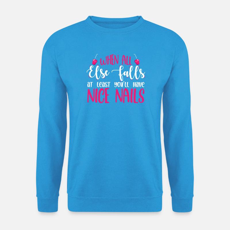 Nageldesigner Nageldesignerin Kosmetik Nagelstudio - Unisex Pullover - Meeresblau