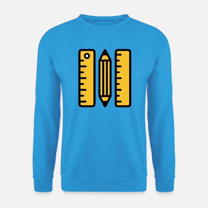 Règles-stylo dessinant l’architecture - Sweat-shirt Unisexe - bleu mer