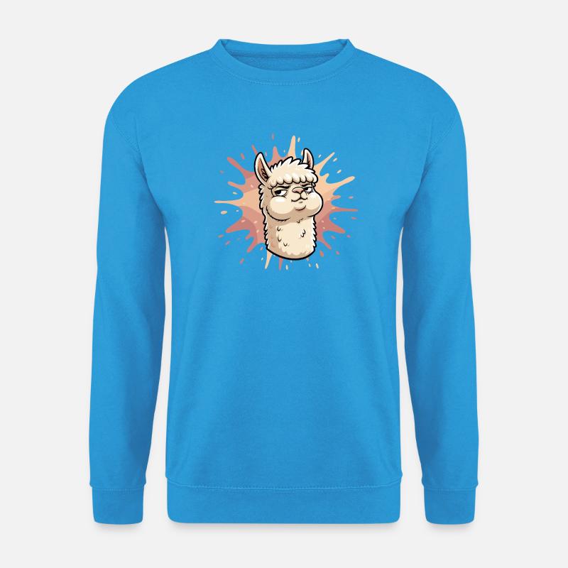 Confident Llama Splash - Unisex Sweatshirt - sea blue