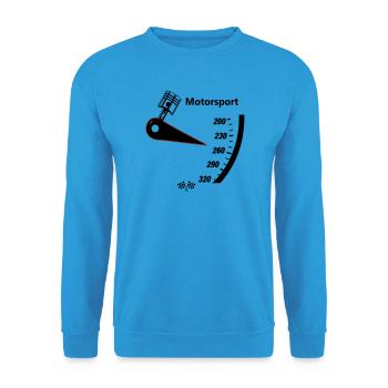 Motorsport Tacho - Unisex Pullover - Meeresblau - Vorne - Alina (178cm) & Michal (187cm)