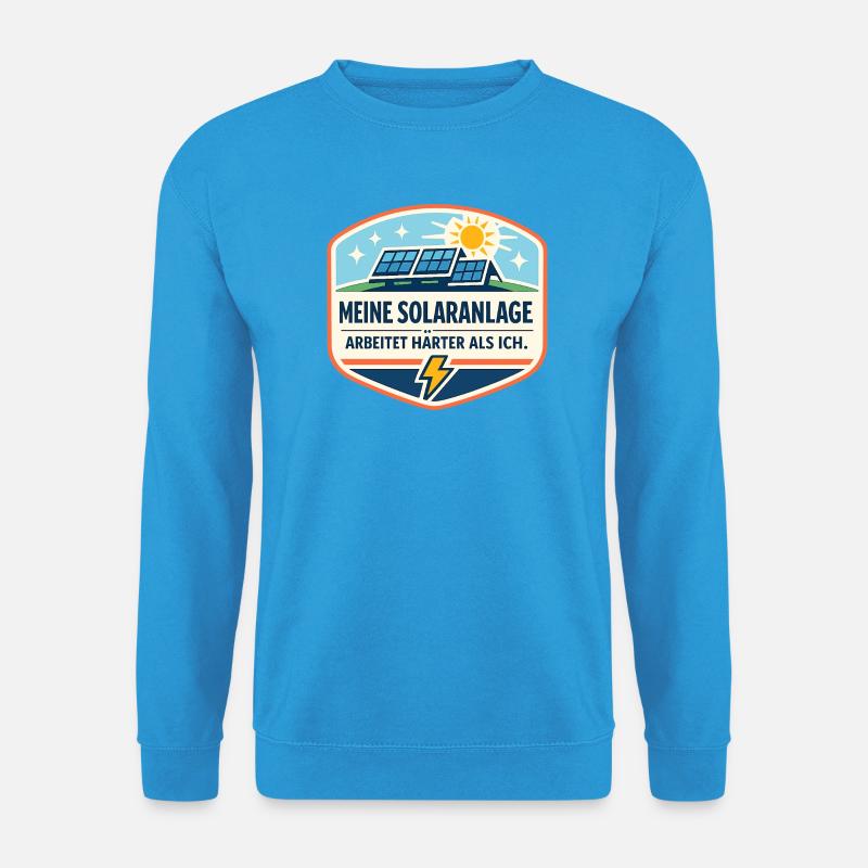 Solaranlagen Power Badge - Unisex Pullover - Meeresblau