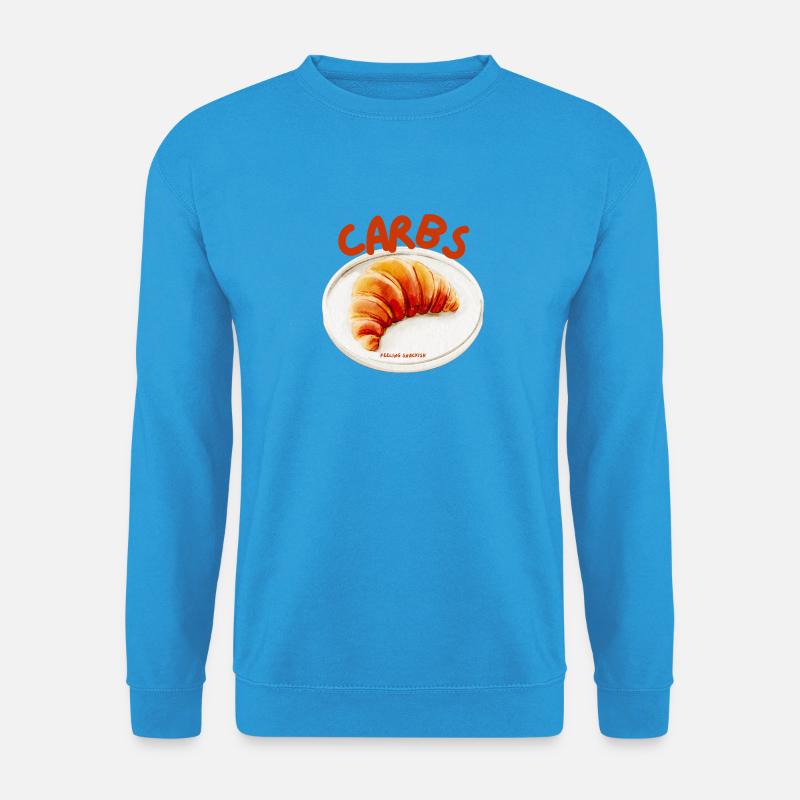 Carbs Croissant Snack  - Unisex Pullover - Meeresblau