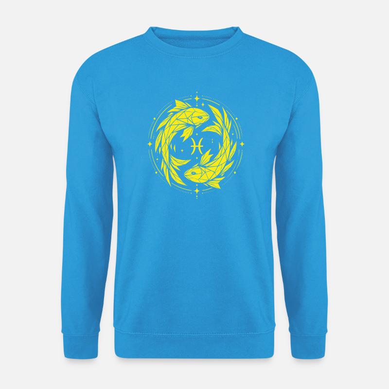 Fische Symbol – Sanft & Modern - Unisex Pullover - Meeresblau