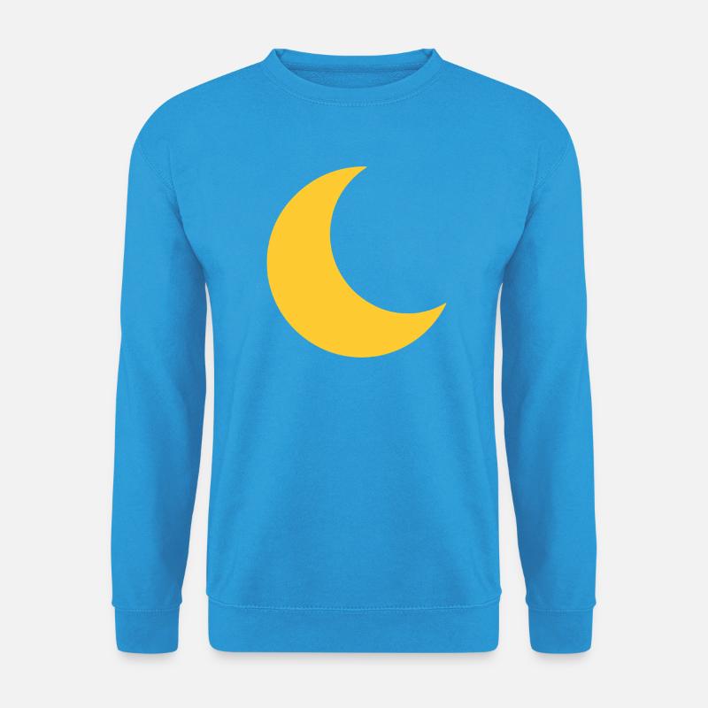 Gelber Mondsilhouette - Unisex Pullover - Meeresblau