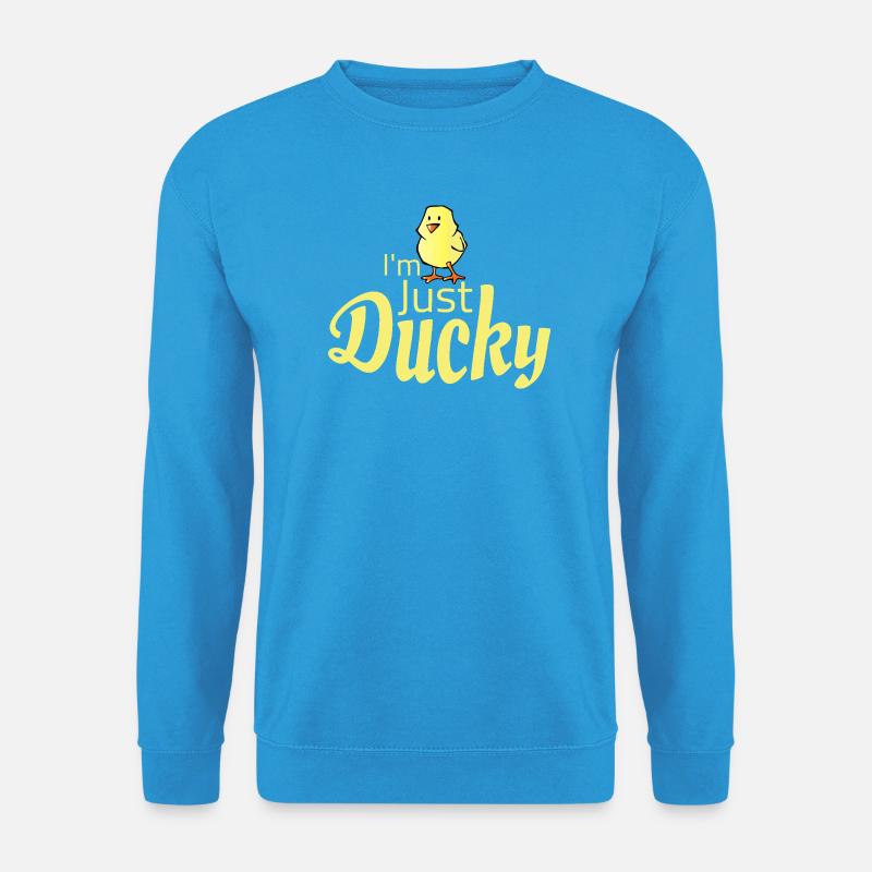 Just Ducky Fun Graphic Tee - Unisex Pullover - Meeresblau