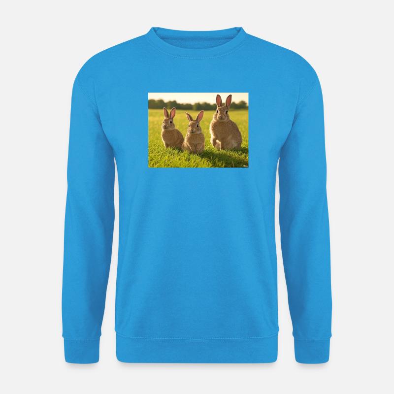 Spring Bunny Trio - Unisex Sweatshirt - sea blue