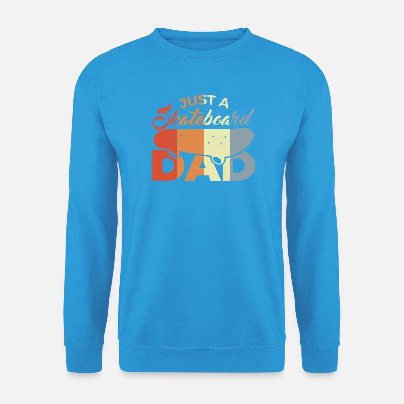 Skateboard Papa - Unisex Pullover - Meeresblau