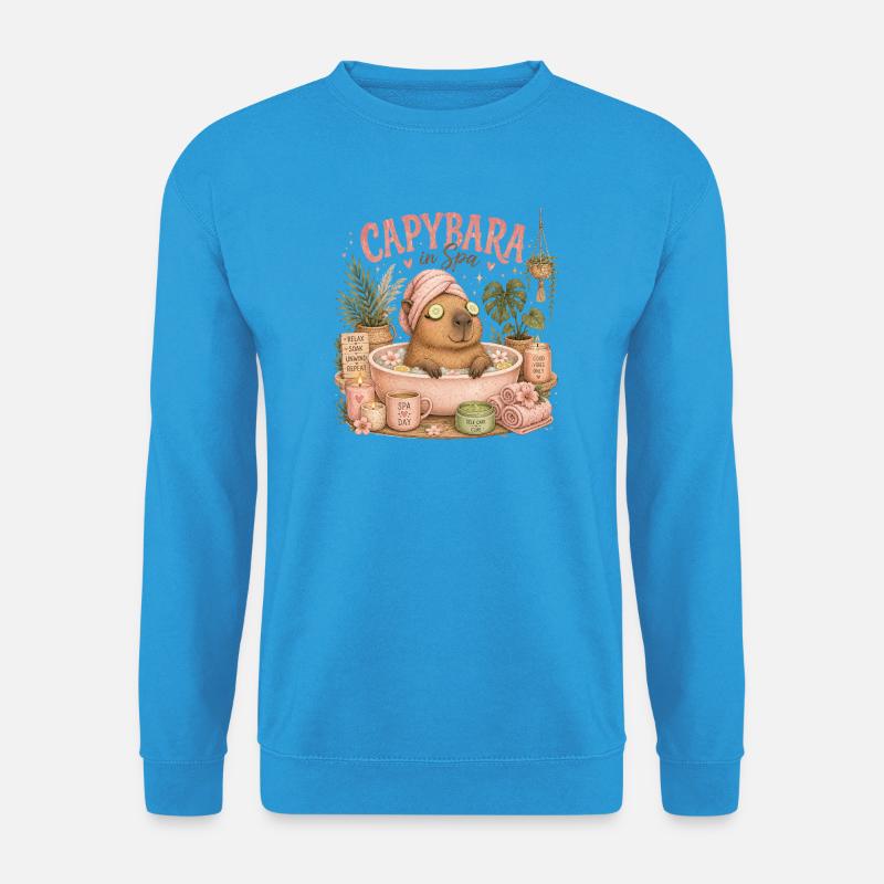 Capybara Spa Auszeit - Unisex Pullover - Meeresblau