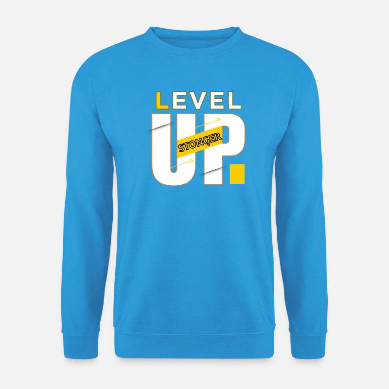 Level Up-Grafikleistung - Unisex Pullover - Meeresblau