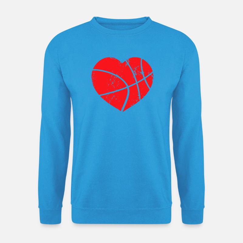 Basketballherz-Graffiti - Unisex Pullover - Meeresblau
