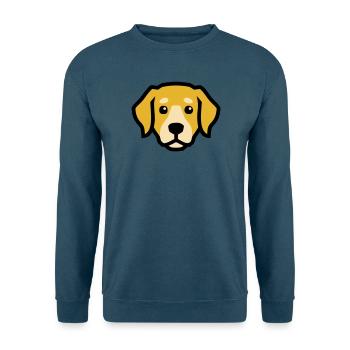 Tête de chien Golden Retriever Labrador Maman - Sweat-shirt Unisexe - bleu mer - Devant - Alina (178cm) & Michal (187cm)