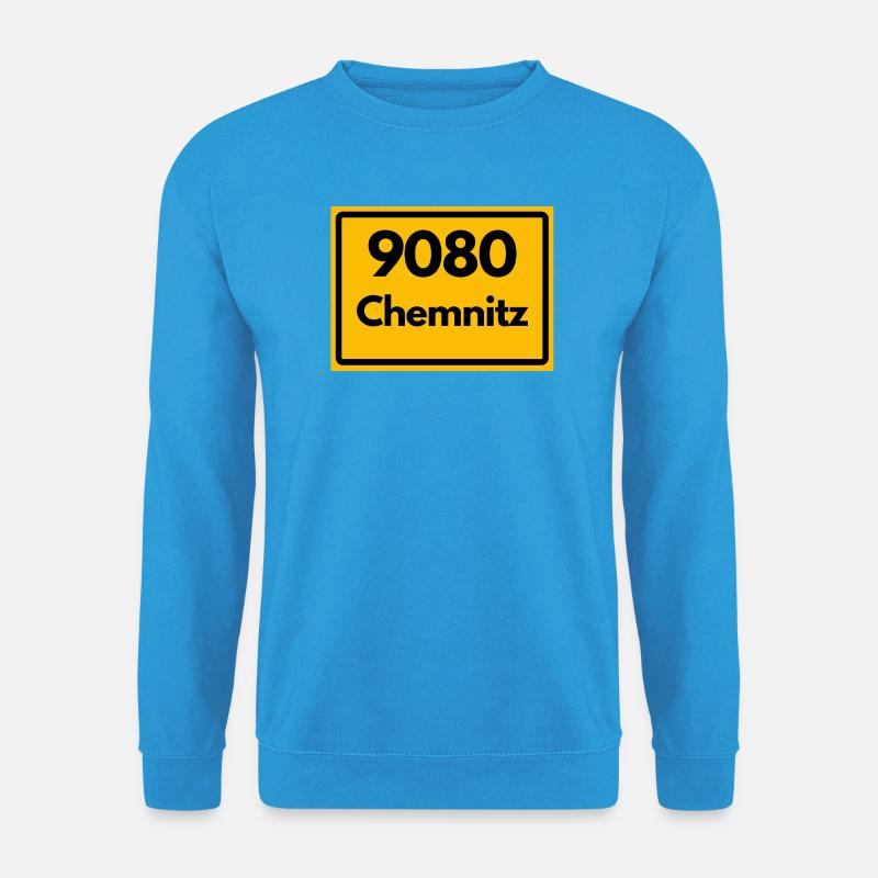 ALTE POSTLEITZAHL 9080 SACHSEN CHEMNITZ - Unisex Pullover - Meeresblau