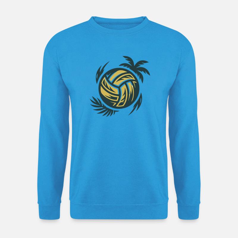 Beachvolleyball Welle Sonnenuntergang Turnier - Unisex Pullover - Meeresblau