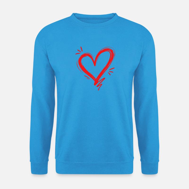 Herz - Unisex Pullover - Meeresblau