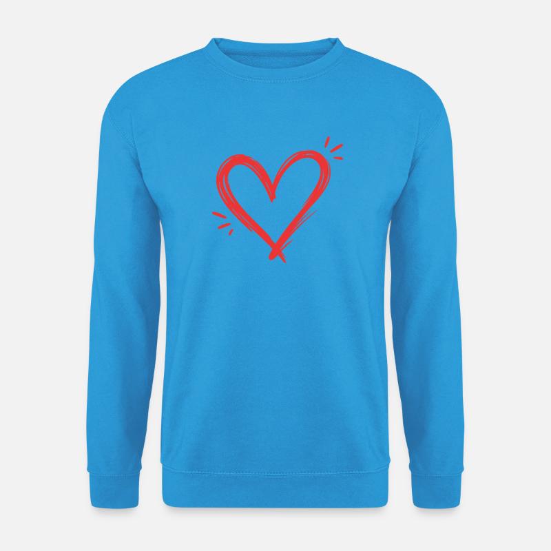 Herz - Unisex Pullover - Meeresblau