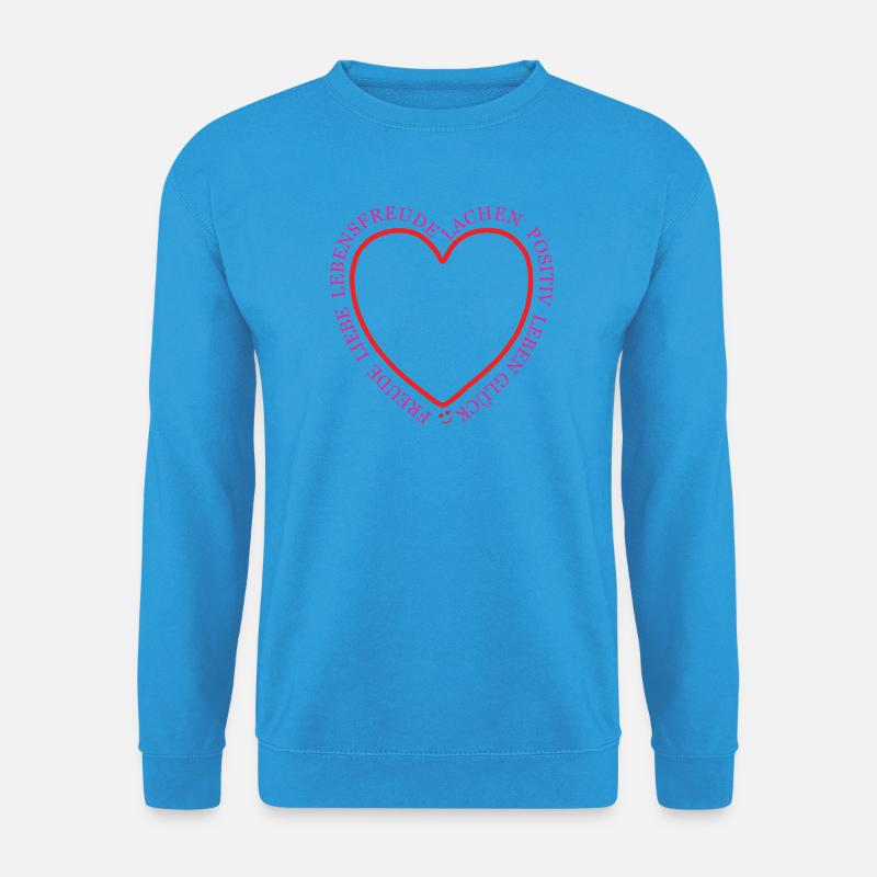 Herzring der Freude - Unisex Pullover - Meeresblau