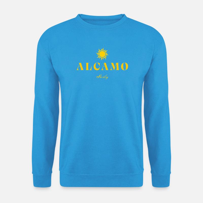 Alcamo Sizilien Sonnenlogo - Unisex Pullover - Meeresblau