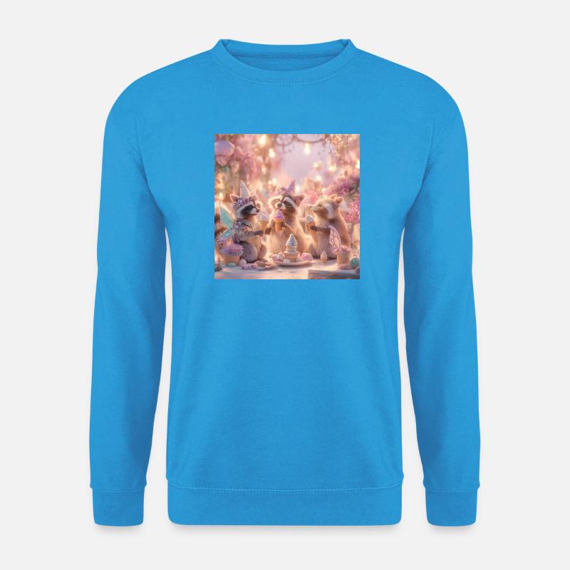 Märchenwald Waschbär Fest - Unisex Pullover - Meeresblau