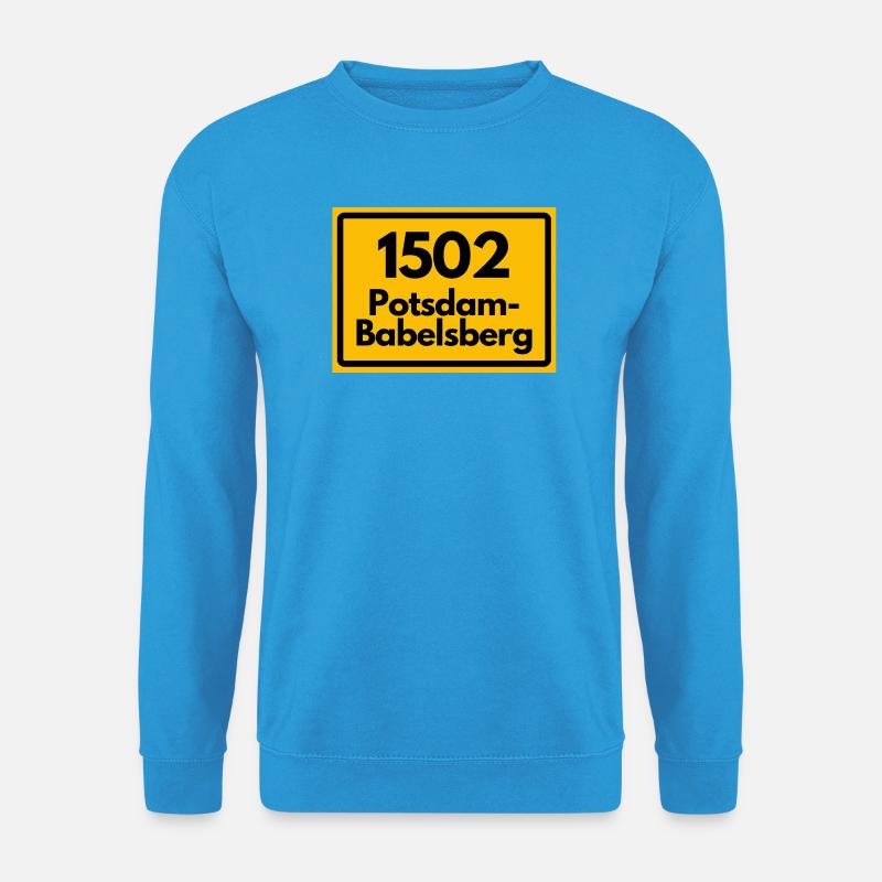 ALTE POSTLEITZAHL 1502 POTSDAM-BABELSBERG - Unisex Pullover - Meeresblau