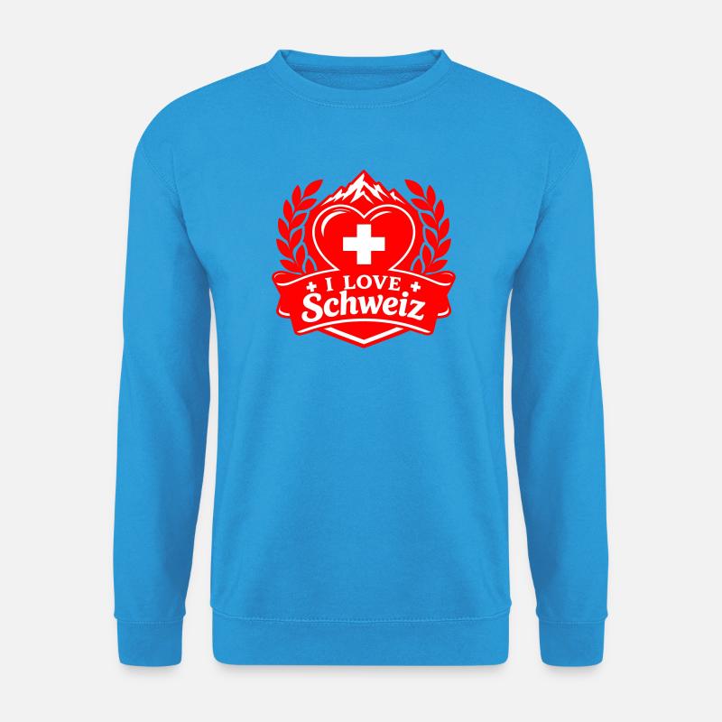 I Love Schweiz - Unisex Pullover - Meeresblau